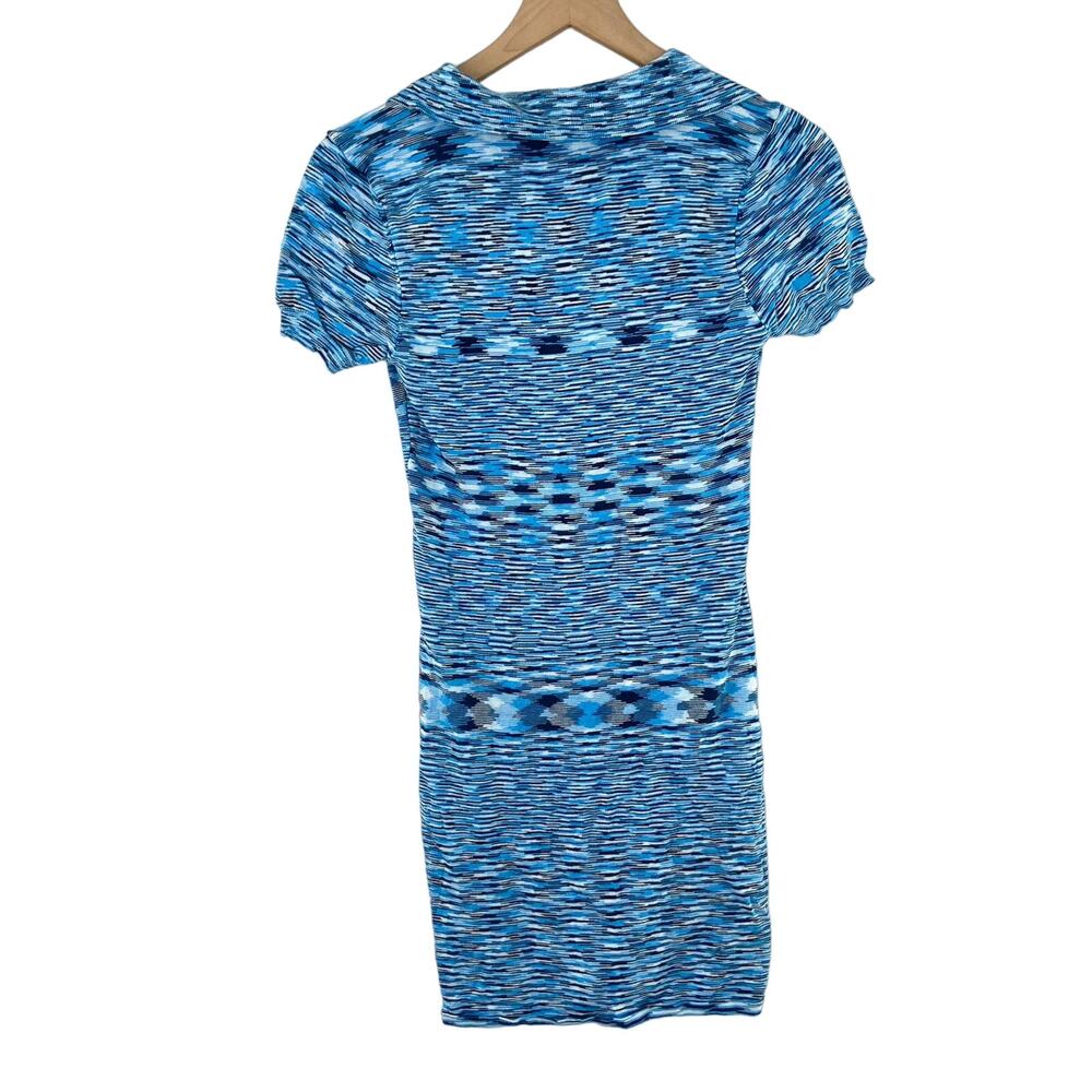 Native Blue & White Patterned Mini Dress - Picture 3 of 9